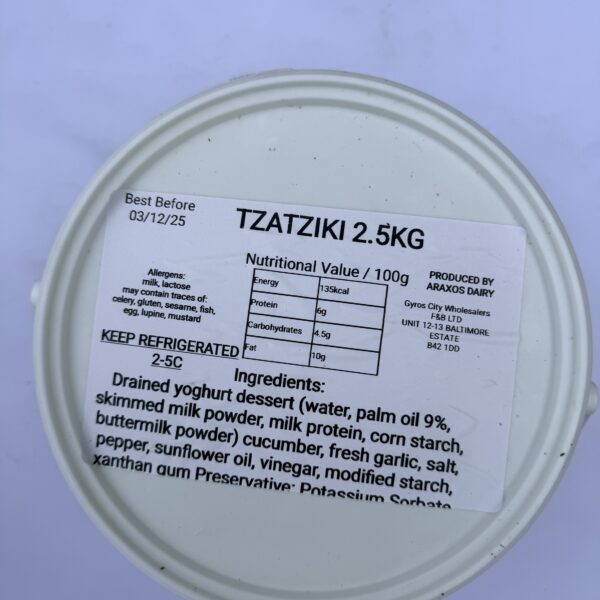 Tzatziki 2.5kg